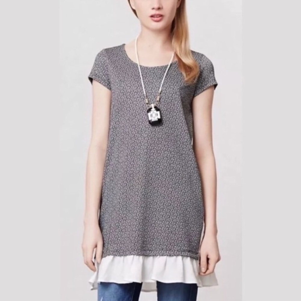 Anthropologie Clu + Willoughby Flutter Tunic